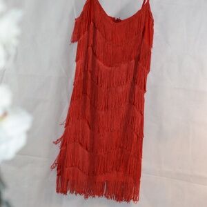 Fringe Flapper Gatsby Style Dress SZ M